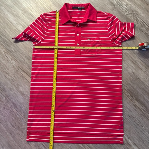 RLX Ralph Lauren Mens Small Striped Polo Shirt Pink - Picture 5 of 5